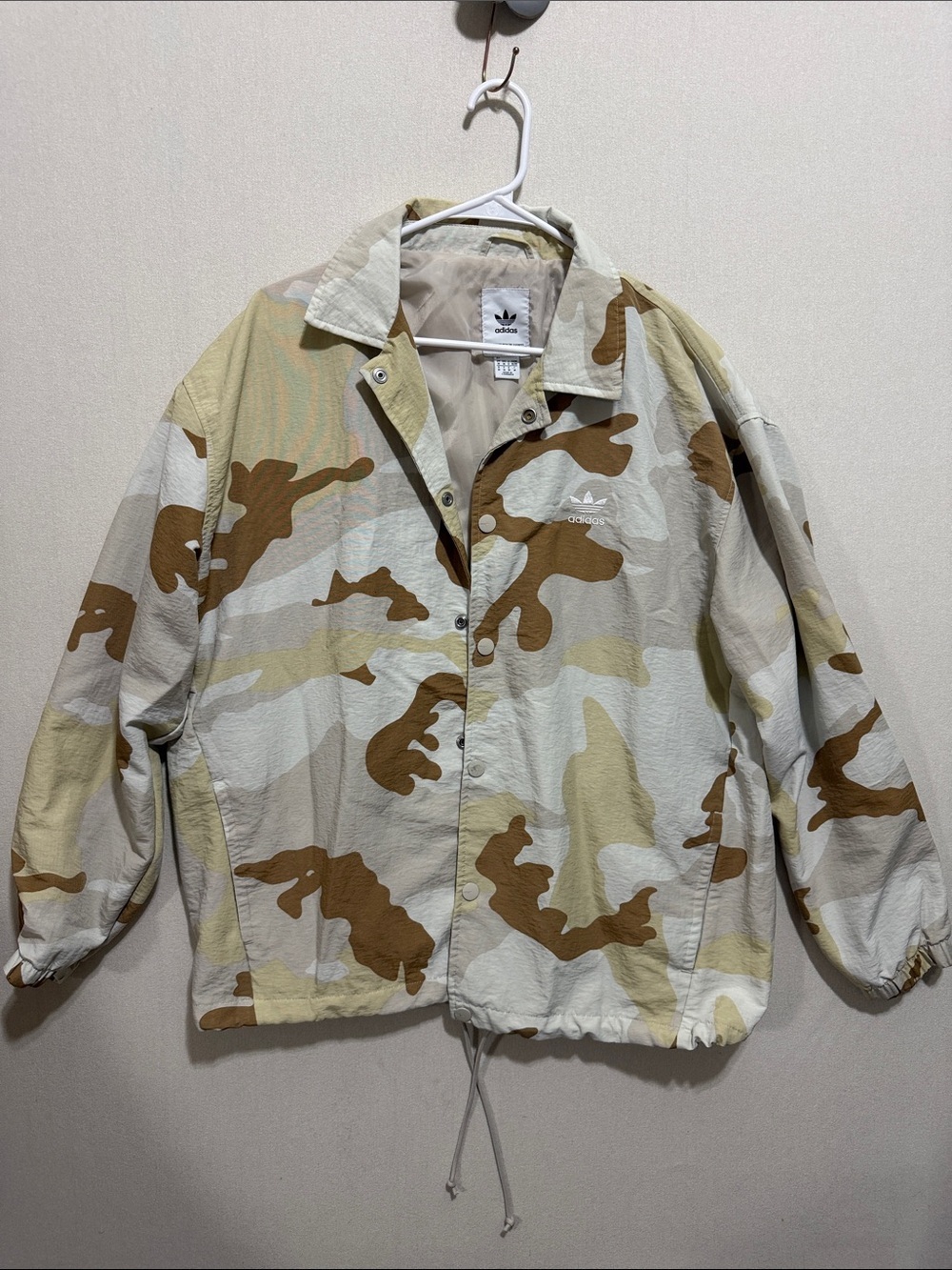 adidas Desert Camo Coach Jacket - Tan, Brown, Cream
